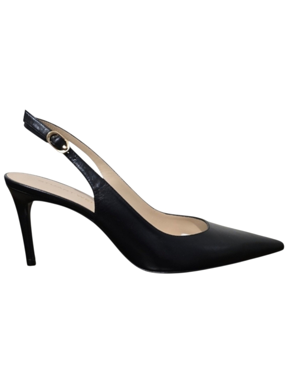 Stuart Weitzman Stuart Power Black Slingback Pump Stiletto Heel Size 9B